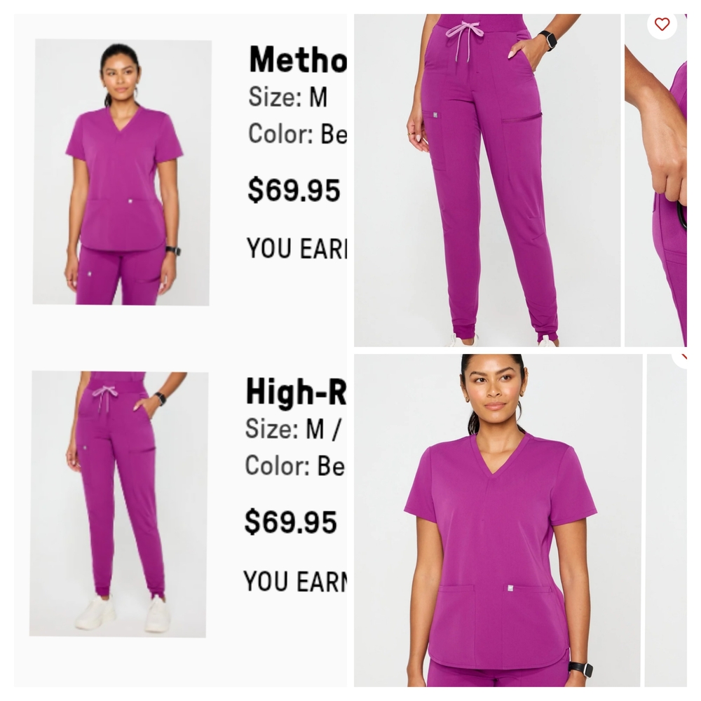 Berry Blast Fabletics Scrub Set